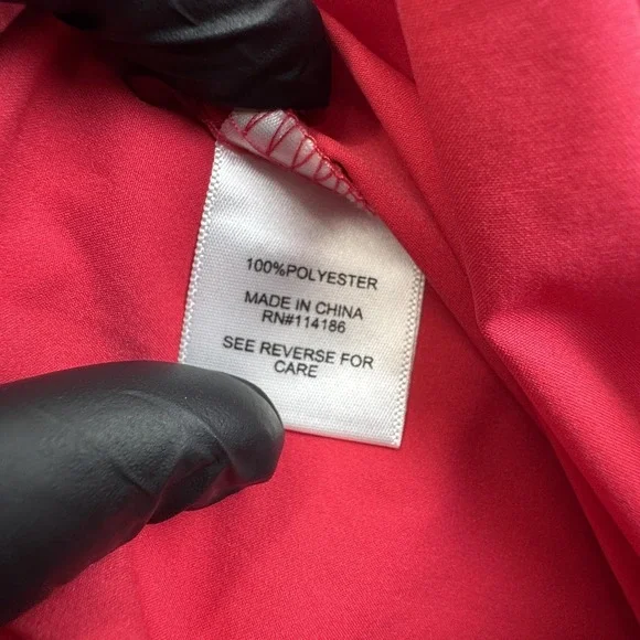 Juicy Couture Pants Womens Large Red White Cargo Elastic Waist‎ Track Polyester - Picture 6 of 11